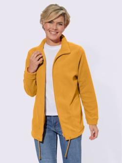 Veste polaire traitement contre les bouloches, coleur ambre jaune - HELLINE