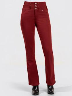Jean 5 poches mélange de lyocell et de viscose de qualité, couleur rouge, taille 44 - helline