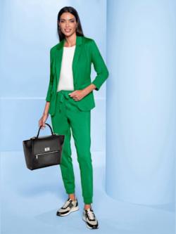 Tailleur pantalon tendance, couleur vert, taille 40, marque Rick Cardona - helline