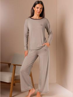Tenue détente en lyocell jersey fin, couleur marron, taille 19/20, marque CREATION L PREMIUM - helline