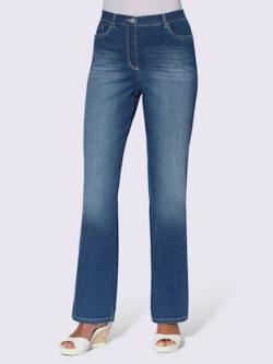 Jean droit qualité coton, couleur bleu, taille 44, marque Cosma - helline