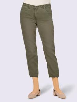 Jean forme courte tendance, couleur vert, taille 38, marque Creation L - helline