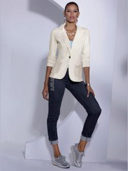 Blazer léger 70% modal, coleur écru - HELLINE