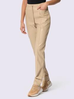 Pantalon en synthétique imitation cuir souple, couleur marron, taille 40, marque Creation L - helline