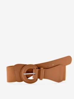 Ceinture élastique avec boucle ton sur ton, couleur marron, taille 95, marque LASCANA - helline