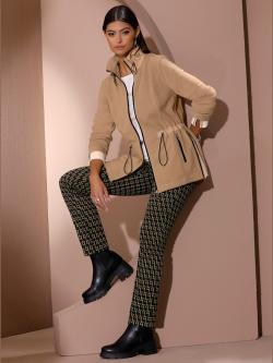 Veste polaire qualité polaire douce, couleur marron, taille 54, marque Creation L - helline