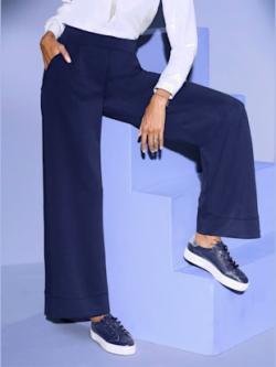 Pantalon 50% modal, couleur bleu, taille 38, marque Creation L - helline