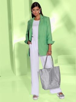 Blazer viscose, couleur vert, taille 46, marque Creation L - helline