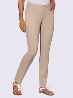 Jean coton extensible confortable, couleur marron, taille 52, marque Collection L - helline