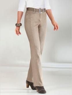 Jean droit effet ventre plat, couleur couleur ivoire, taille 50, marque Cosma - helline