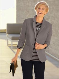 Blazer polaire, coleur taupe - HELLINE