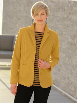 Blazer polaire, coleur jaune curry - HELLINE