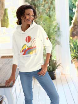 Sweat-shirt pur coton, coleur écru - HELLINE