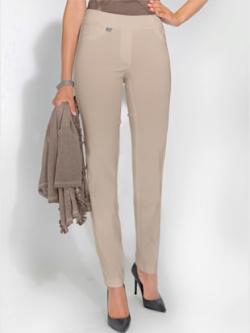 Pantalon ultra-confortable coupe élégante, couleur marron, taille 50, marque Creation L - helline