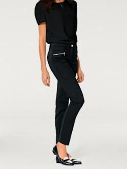 Pantalon extensible, couleur noir, taille 36, marque Linea Tesini - helline