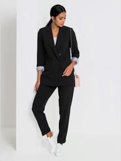 Blazer qualité indéformable, couleur noir - HELLINE