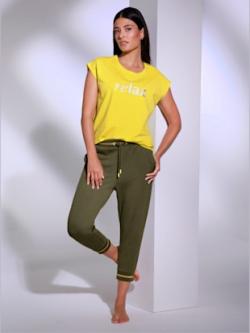 T-shirt jersey fin, coleur citron vert - HELLINE