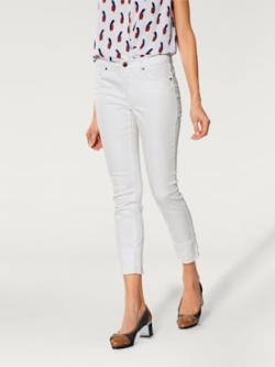 Jean 7/8 longueur 7/8, couleur blanc, taille 38, marque Linea Tesini - helline
