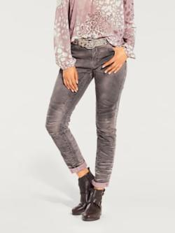 Pantalon boyfriend coupe droite, couleur violet, taille 50, marque Rick Cardona - helline
