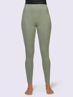 Legging qualité côtelée confortable, couleur vert, taille 54/56, marque feel good - helline