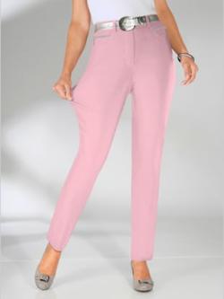 Pantalon confortable avec poches zippées, couleur rose, taille 48, marque Stehmann Comfort line - helline