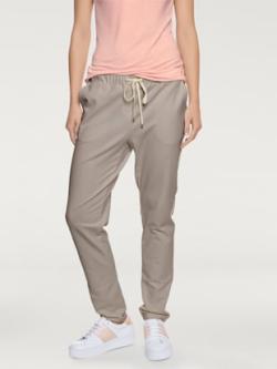 Pantalon de jogging coupe carotte, coleur taupe - HELLINE