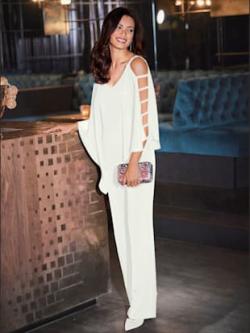 Combinaison affinant, couleur couleur ivoire, taille 46, marque Ashley Brooke - helline