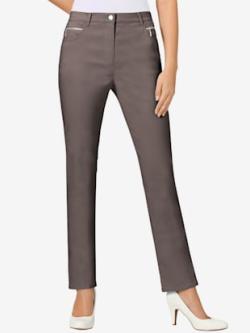 Pantalon confortable avec poches zippées, couleur gris, taille 50, marque Stehmann Comfort line - helline