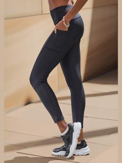 Leggings technique leggings d'extérieur aux designs classiques, couleur noir, taille XL (48/50), marque LASCANA - helline