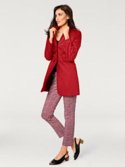 Blazer long facile à associer, couleur rouge - HELLINE