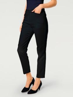 Pantalon crayon coupe droite, coleur noir - HELLINE