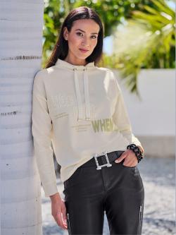 Sweatshirt qualité sweat douce, couleur couleur ivoire, taille 44, marque Rick Cardona - helline