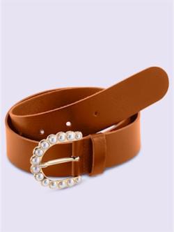 Ceinture boucle décorative, coleur ambre - HELLINE