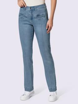 Jean droit nervures affinantes, couleur bleu, taille 48, marque Rick Cardona - helline