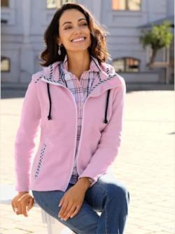 Veste polaire polyester recyclé, coleur rose - HELLINE