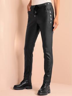 Pantalon jogpant revêtement mat et brillant, couleur noir, taille 52, marque Rick Cardona - helline