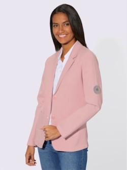Blazer léger 60% coton, coleur rose-blanc chiné - HELLINE