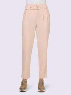 Pantalon ceinture montée, coleur couleur ivoire - HELLINE