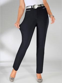 Pantalon d'hiver femme coupe indémodable, couleur noir, taille 40, marque Stehmann Comfort line - helline