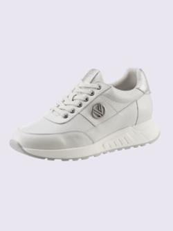 Baskets de fabrication portugaise, blanc uni, taille 38 - helline
