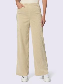 Pantalon velours ceinture élastique pour plus de confort, couleur marron, taille 48, marque Rick Cardona - helline