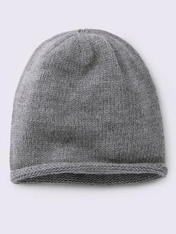 Bonnet le compagnon moderne au quotidien, couleur : gris moyen uni, taille 0, 80% acrylique;10% Alpaga;10% laine - helline