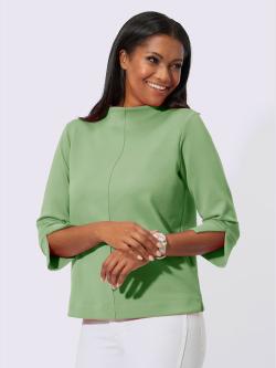 T-shirt à col montant 50% modal, couleur vert, taille 56 - helline