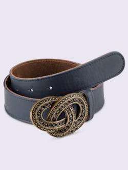 Ceinture boucle décorative, coleur bleu nuit - HELLINE