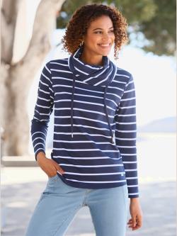 Sweatshirt très agréable à porter, couleur bleu, taille 38, marque Collection L - helline