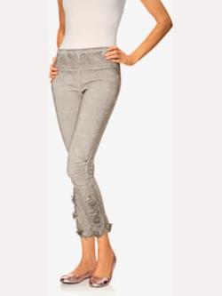 Legging coupe skinny tendance, coleur gris pierre - HELLINE