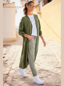 Pantalon délavage « oil dyed » tendance, couleur vert, taille 46, marque Mandarin - helline