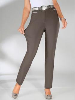 Pantalon d'hiver femme coupe indémodable, couleur marron, taille 44, marque Stehmann Comfort line - helline