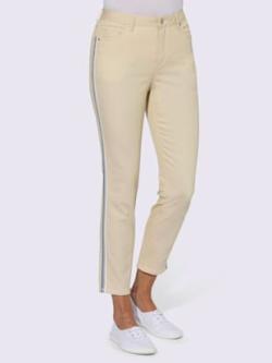 Jean 7/8 qualité coton, couleur marron, taille 42, marque Collection L - helline