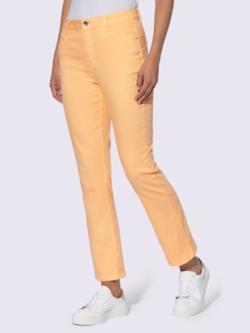 Jean push-up coupe 5 poches moderne, couleur orange, taille 44, marque Rick Cardona - helline